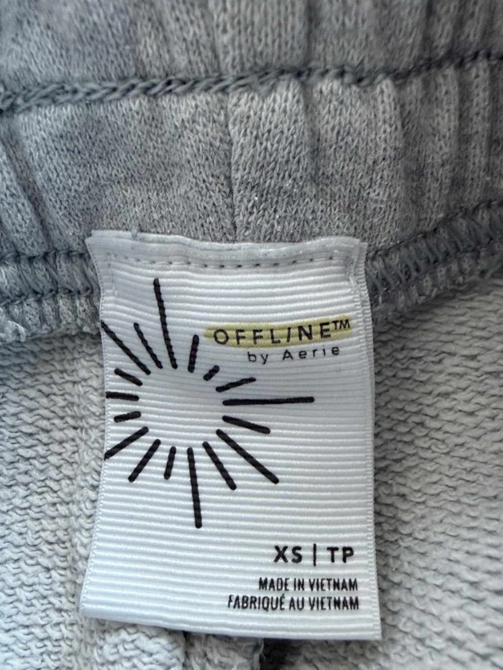 NEW WO TAG AERIE OFFLINE Gray Wide-Leg Sweatpants with Elastic Waist Size XS - Picture 3 of 3